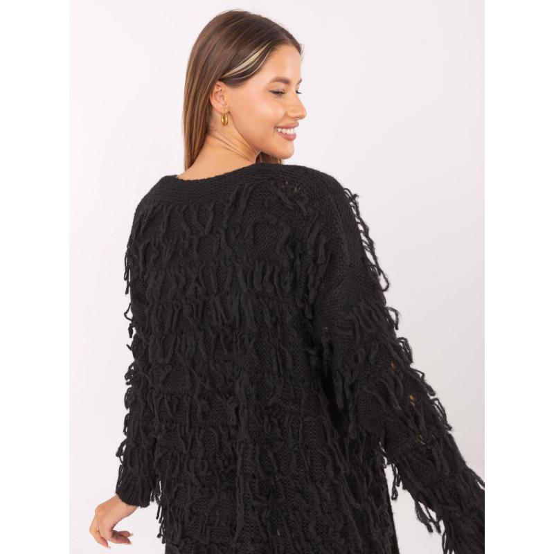 Fekete női kardigán boho stílusban RUE PARIS