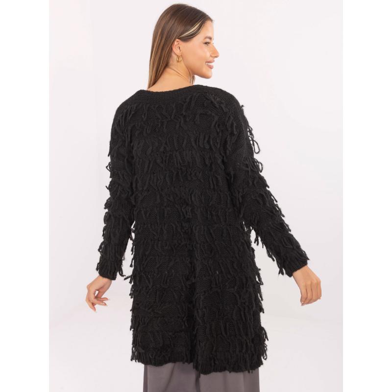 Fekete női kardigán boho stílusban RUE PARIS