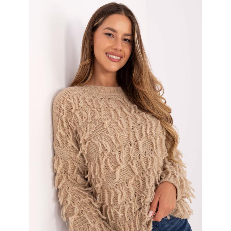 Beige női pulóverek boho stílusban RUE PARIS