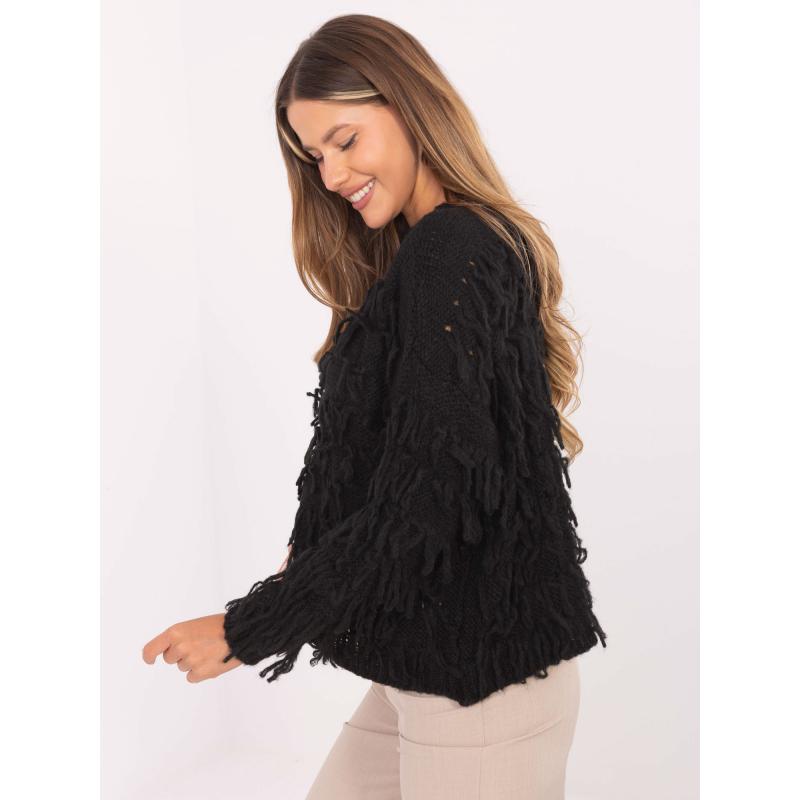 Ecru pulóver kerek nyakkivágással RUE PARIS