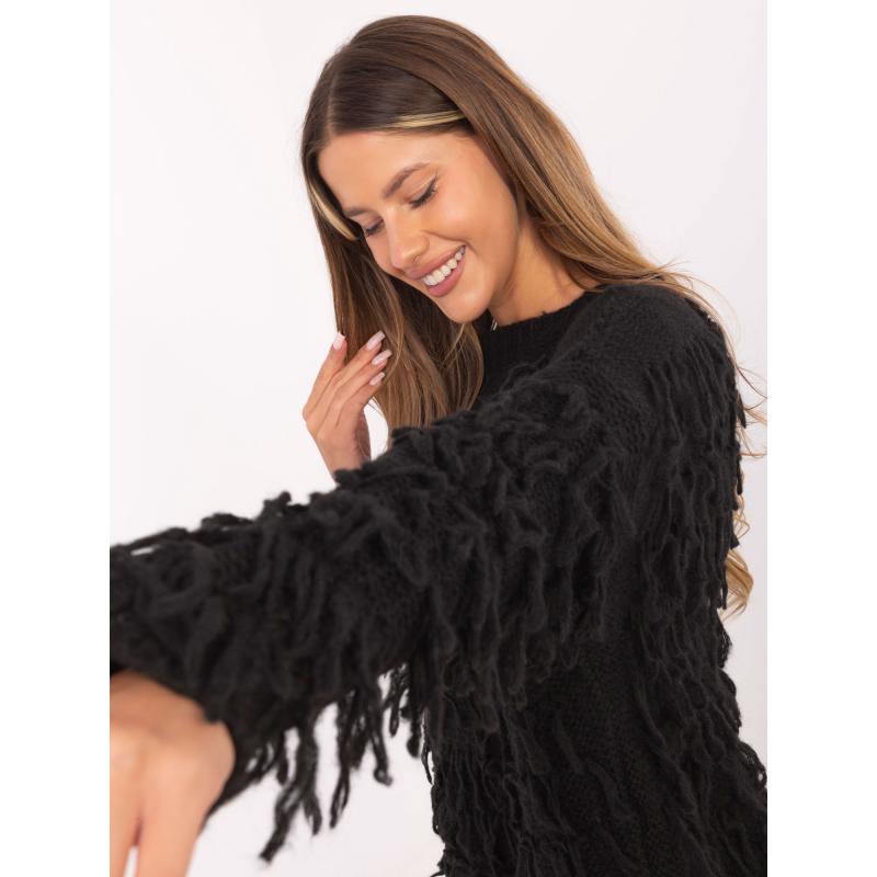 Ecru pulóver kerek nyakkivágással RUE PARIS