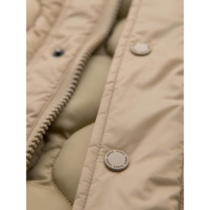 Pánská prošívaná bunda se dvěma zapínáními – tmavě modrá V1 OM-JALP-0231