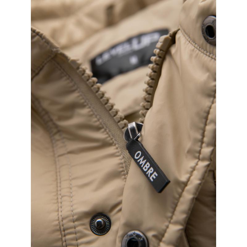 Pánská prošívaná bunda se dvěma zapínáními – tmavě modrá V1 OM-JALP-0231