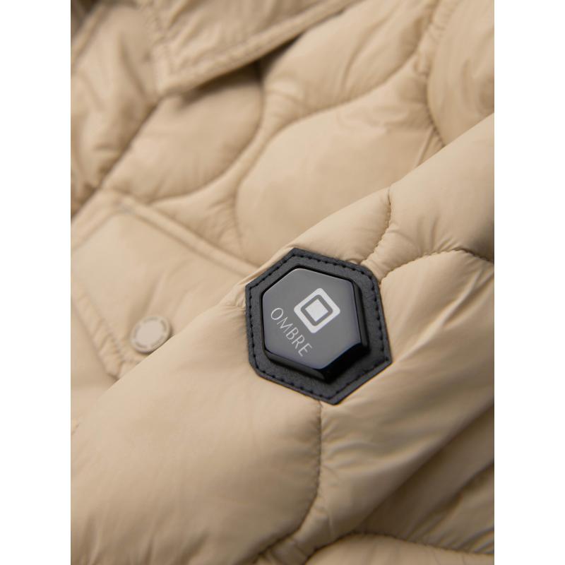 Pánská prošívaná bunda se dvěma zapínáními – tmavě modrá V1 OM-JALP-0231