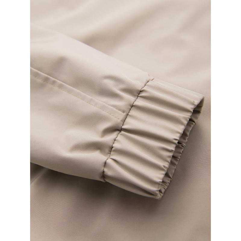 Pánská prošívaná bunda s košilovým střihem – khaki V3 OM-JALP-0215