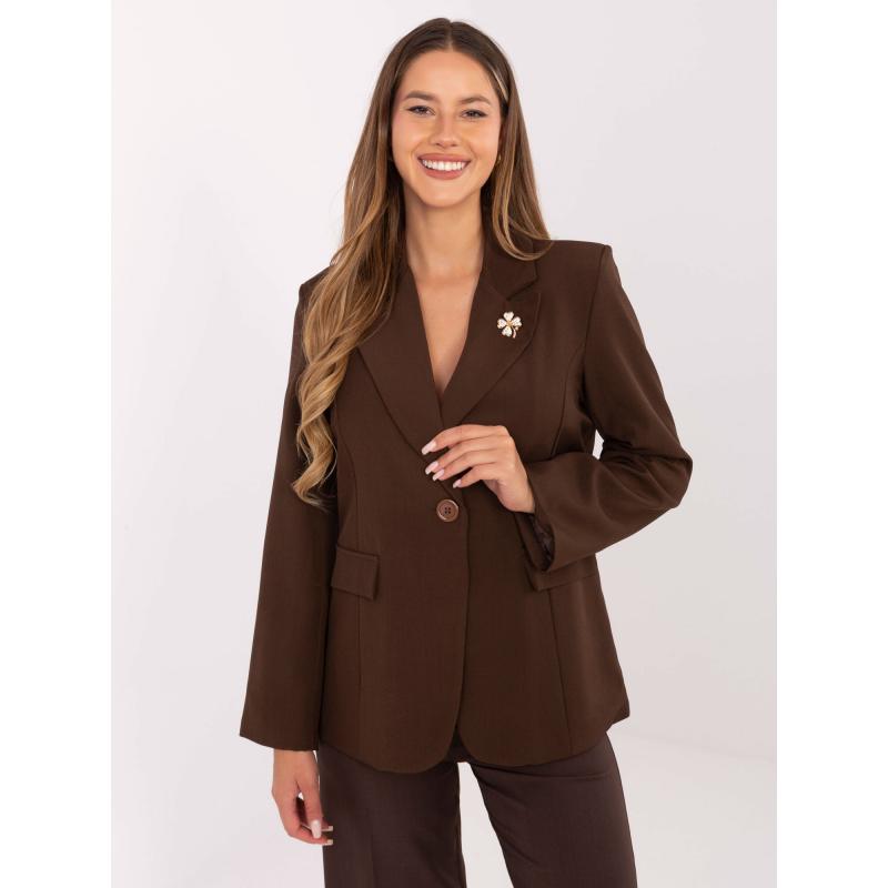 Hnědá dámská bunda s podšívkou RUE PARIS