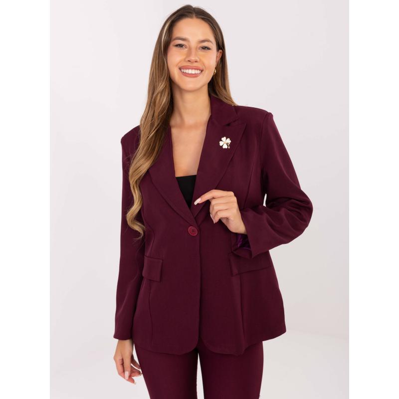 Bordó kabát gombos záródással RUE PARIS