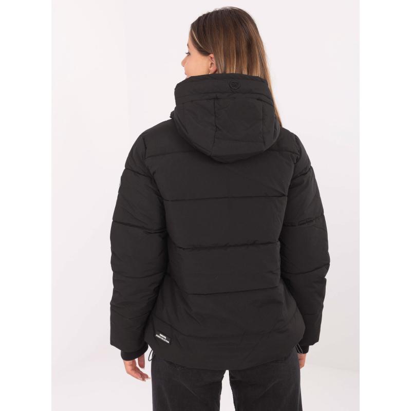 Čierna zimná bunda s kapucňou SUBLEVEL