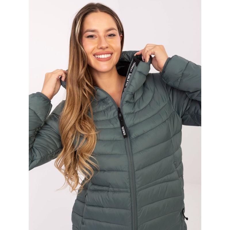 Tmavozelená bunda s kapucňou SUBLEVEL