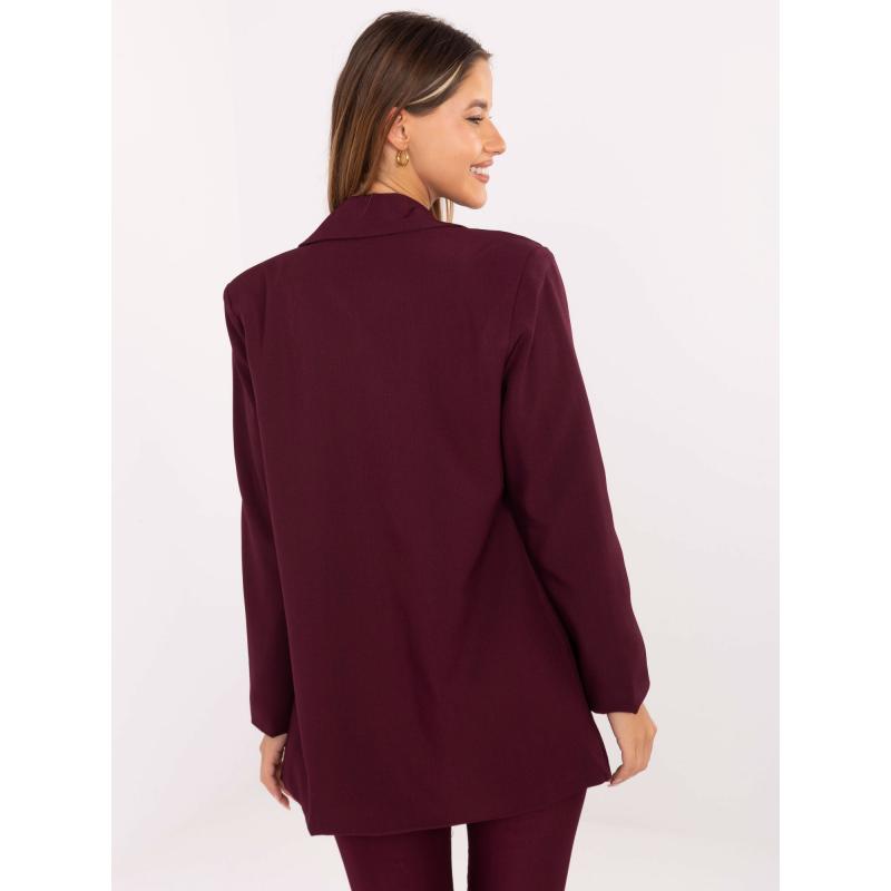 Elegáns bordó női kabát RUE PARIS