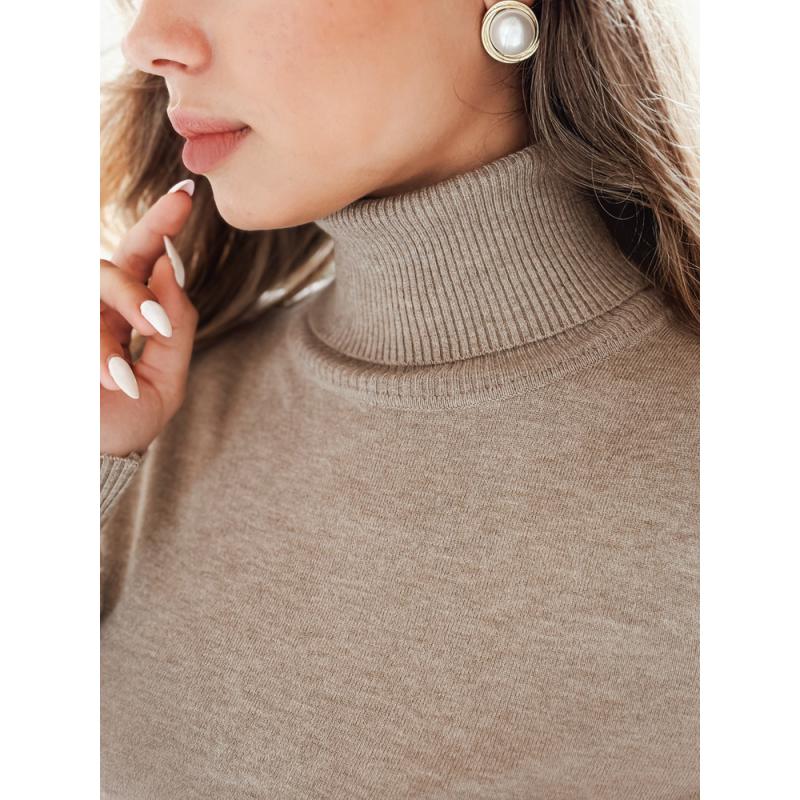 Dámska mikina s rolákom VANORIA, béžová