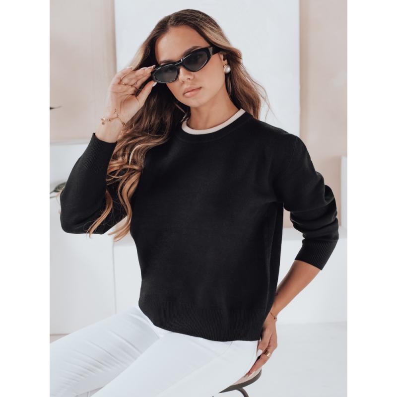 Női DARMILA alap pulóver, fekete