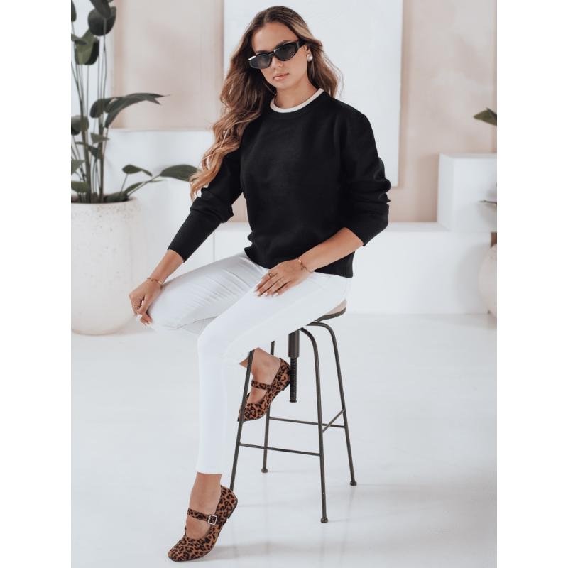 Női DARMILA alap pulóver, fekete