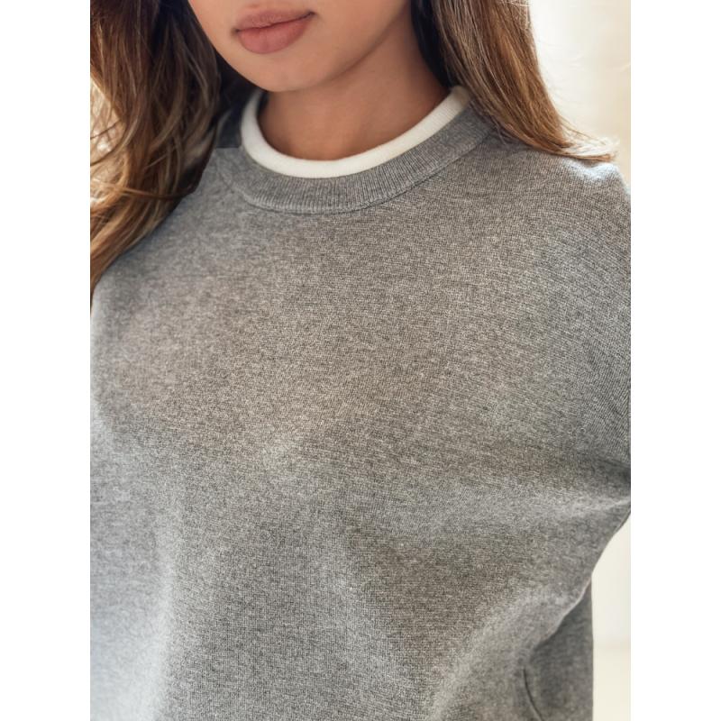 Női DARMILA alap pulóver, szürke