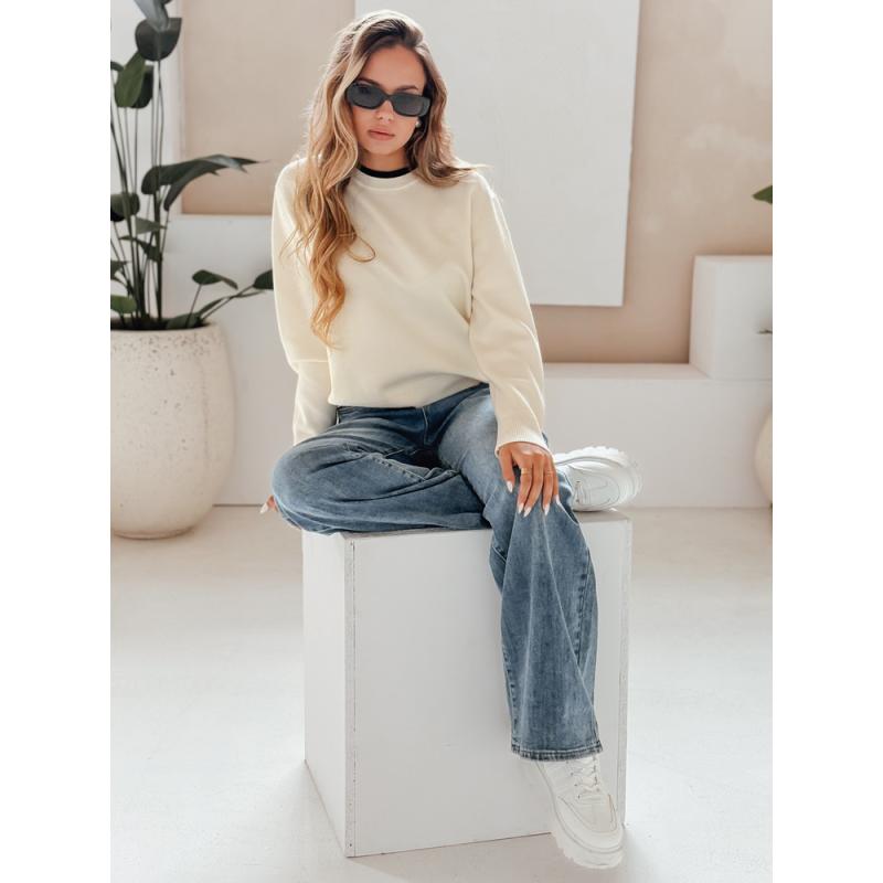 Dámska základná mikina DARMILA, ecru