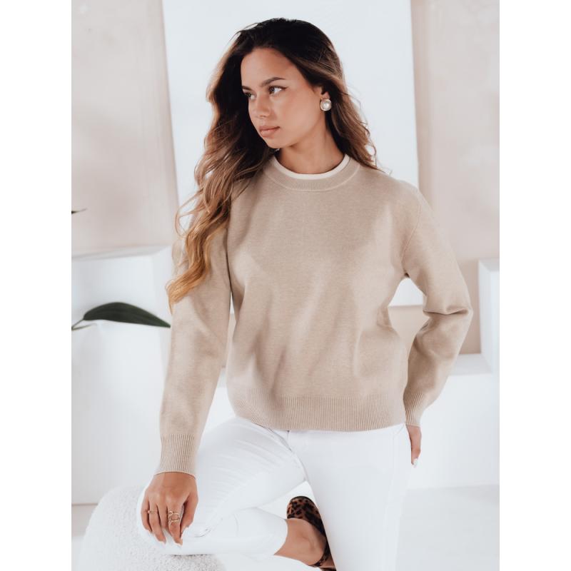 Dámska základná mikina DARMILA, béžová