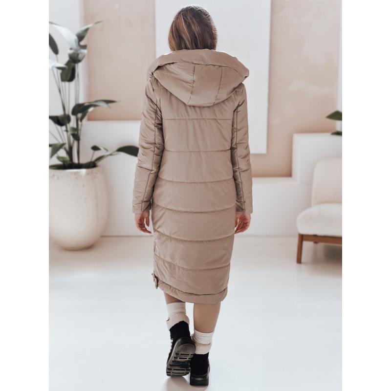 Női steppelt átmeneti kabát ORVITA kapucnival, bézs
