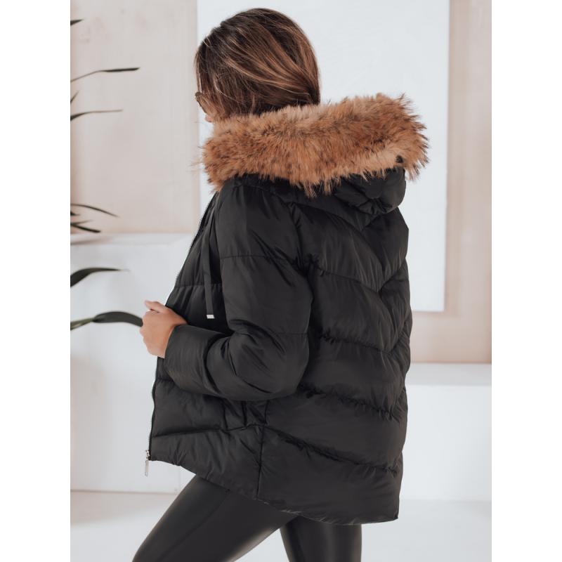 Dámska prešívaná bunda, čierna