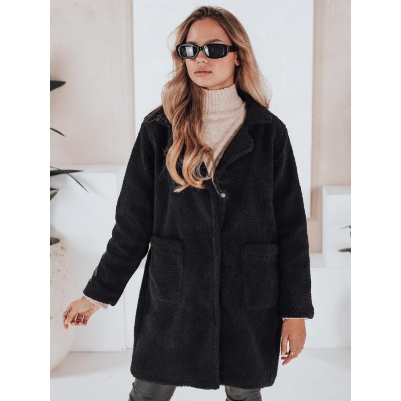 Női bunda, fekete