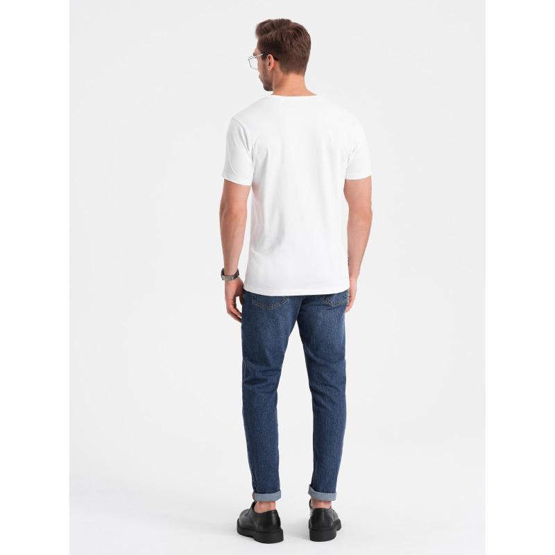 Férfi denim kabát katana mosott hatású – kék V4 OM-JADJ-0219