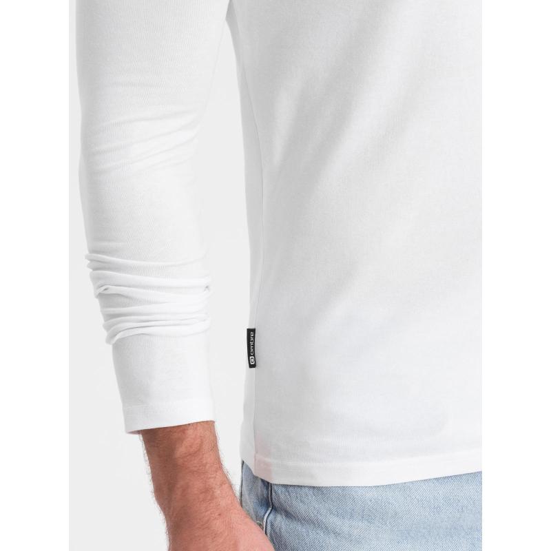 Férfi steppelt kabát fényes felülettel és álló gallérral – fekete V1 OM-JALP-0218