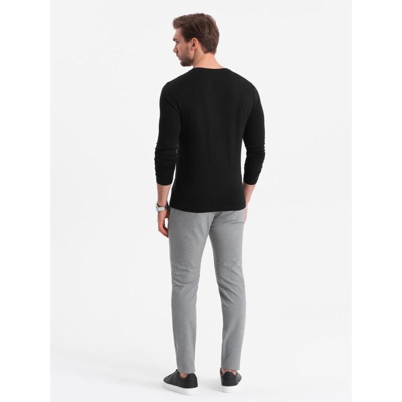 Férfi steppelt kabát fényes felülettel és álló gallérral – világosszürke V5 OM-JALP-0218