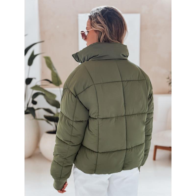 Dámská zimní bunda krátká prošívaná VIBEGIRL zelená