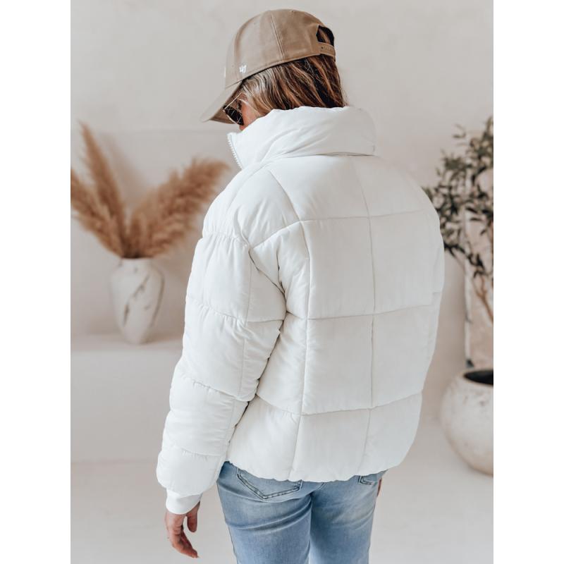 Dámská zimní bunda krátká prošívaná VIBEGIRL bílá