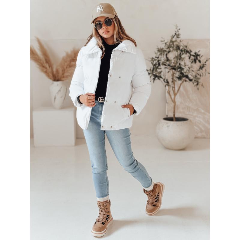 Dámska prešívaná zimná bunda LARO, biela