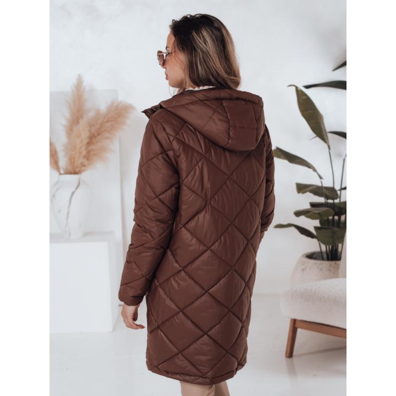 Dámska prešívaná zimná bunda SNOWVIBE, hnedá