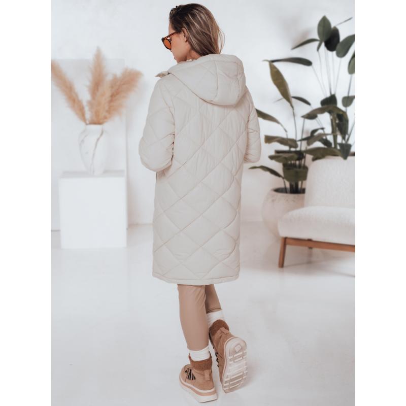 Dámska prešívaná zimná bunda SNOWVIBE, svetlo béžová
