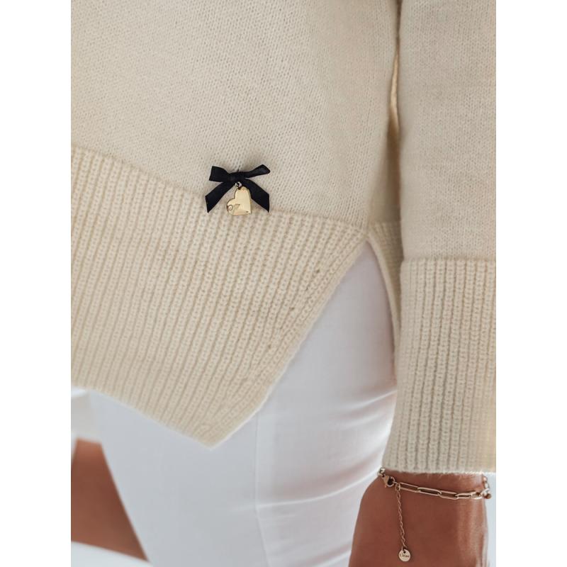 Dámský svetr s výstřihem do V VERALIA ecru