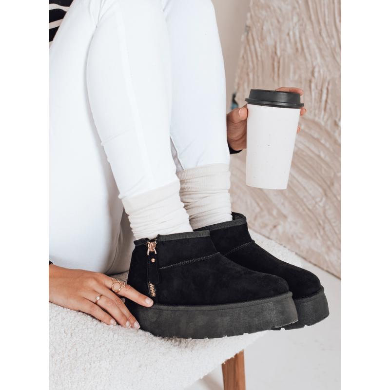 Dámské sněhové boty na platformě černé