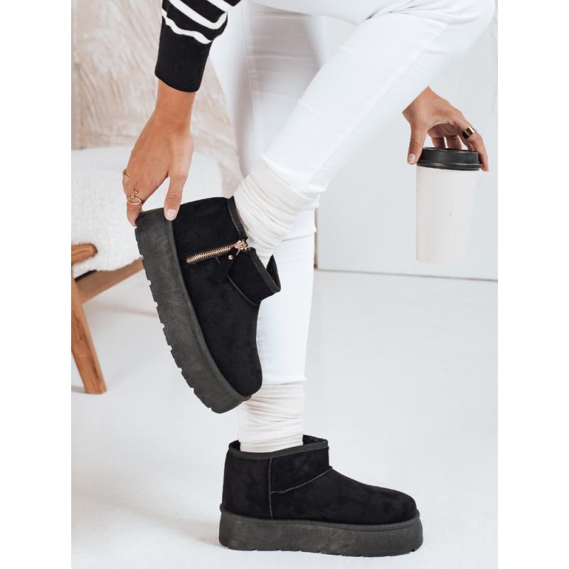 Dámské sněhové boty na platformě černé