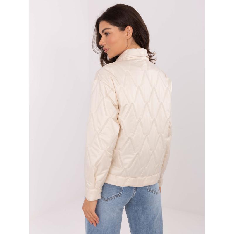 Világos bézs női kabát steppelt RUE PARIS