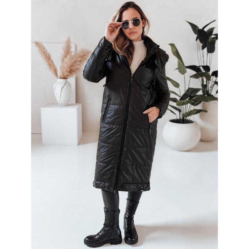 Dámská přechodová bunda ORVITA prošívaná s kapucí černá