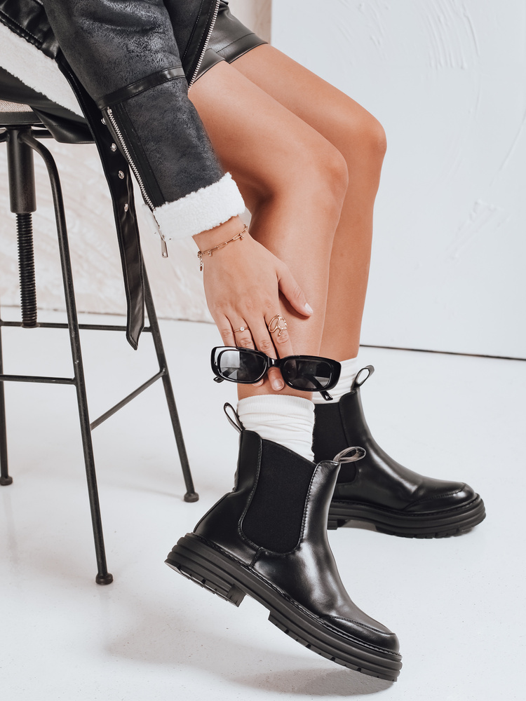 Dámské kotníkové boty LUXIBOOTS na platformě, černé