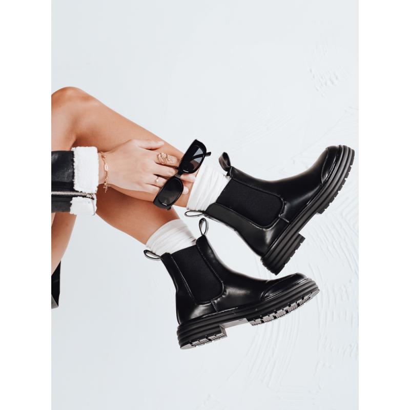 Dámské kotníkové boty LUXIBOOTS na platformě, černé