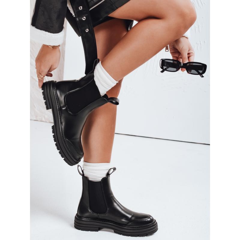 Dámské kotníkové boty LUXIBOOTS na platformě, černé