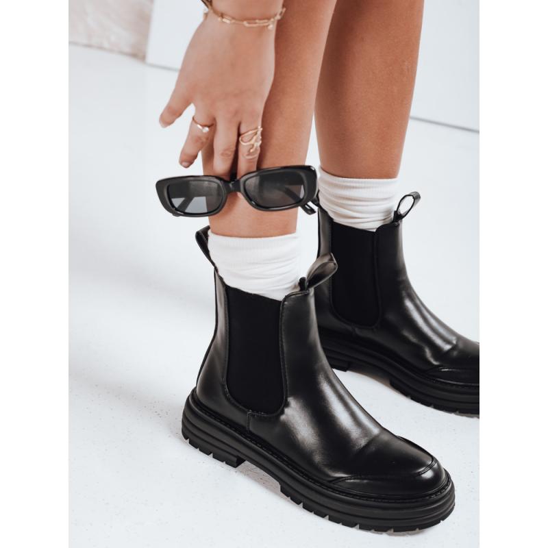 Dámské kotníkové boty LUXIBOOTS na platformě, černé