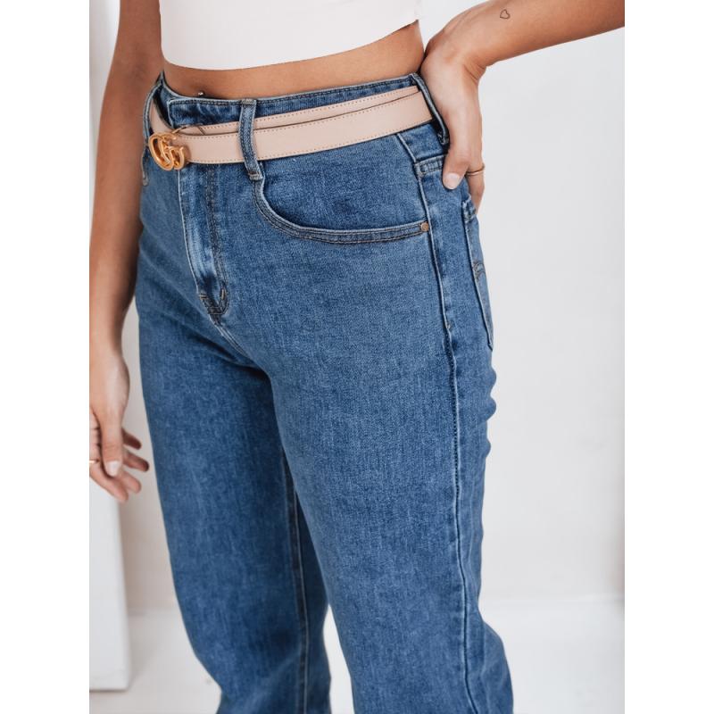 Dámské džíny s širokými nohavicemi, modré