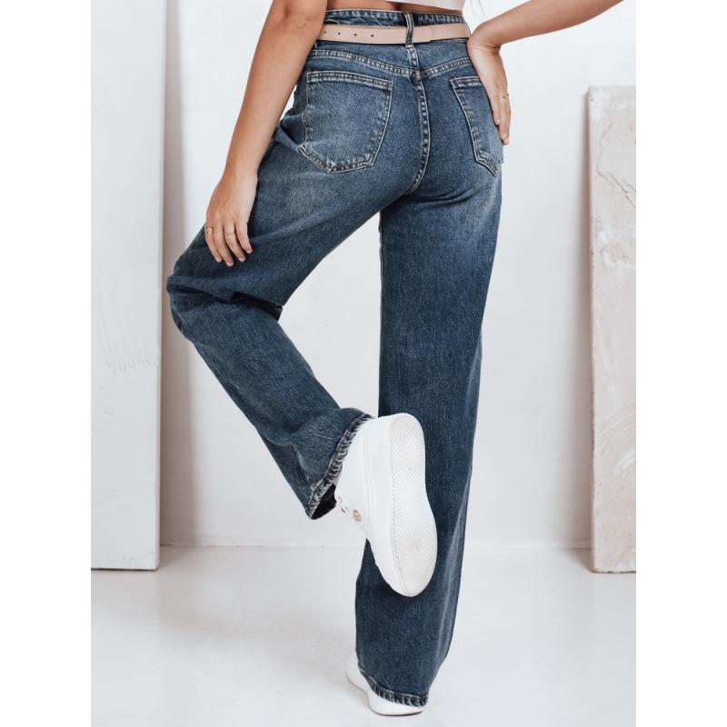 Dámské džíny s širokými nohavicemi, modré