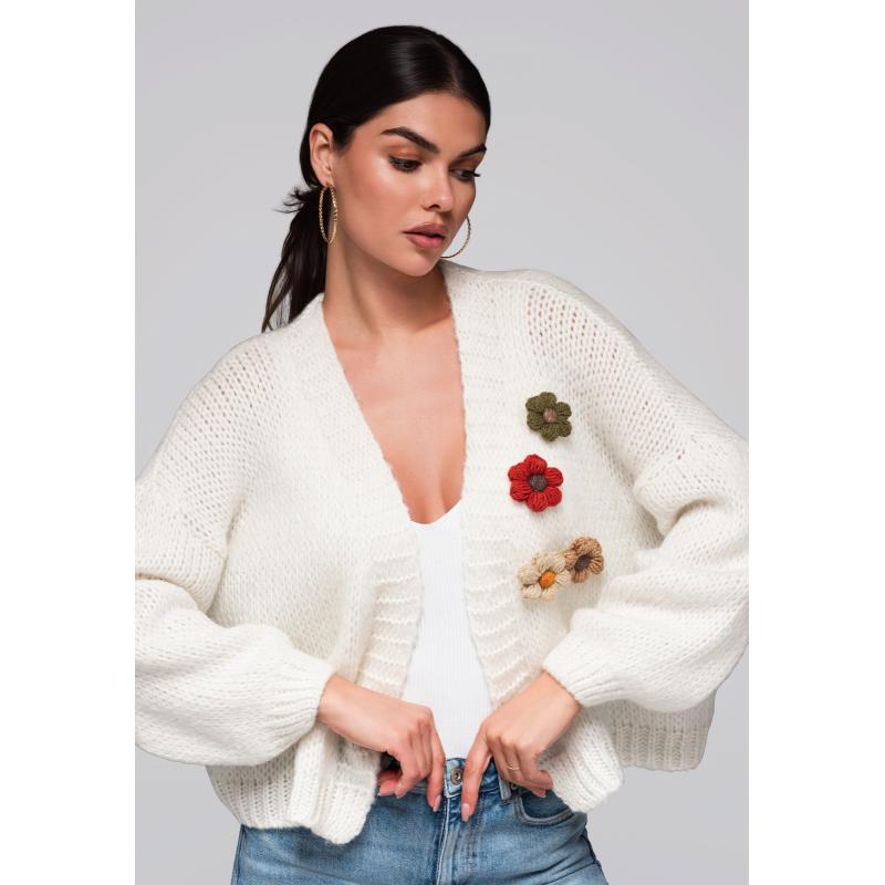 Dámský svetr LW-SWCD-0101 krémový