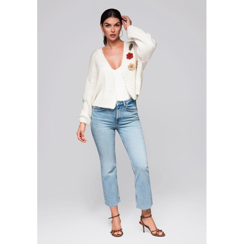 Dámský svetr LW-SWCD-0101 krémový