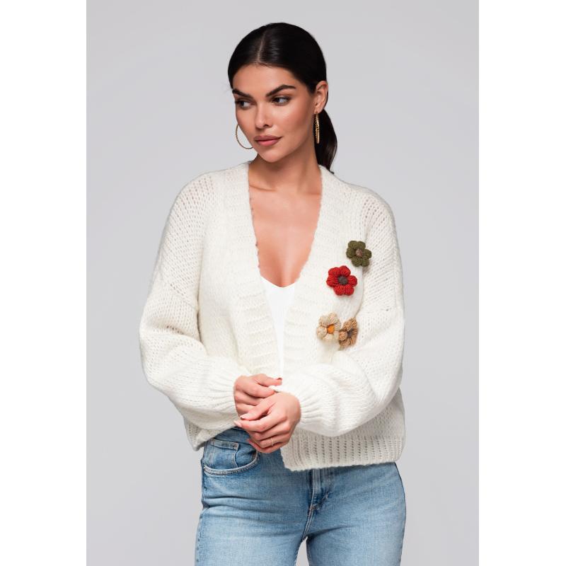 Dámský svetr LW-SWCD-0101 krémový