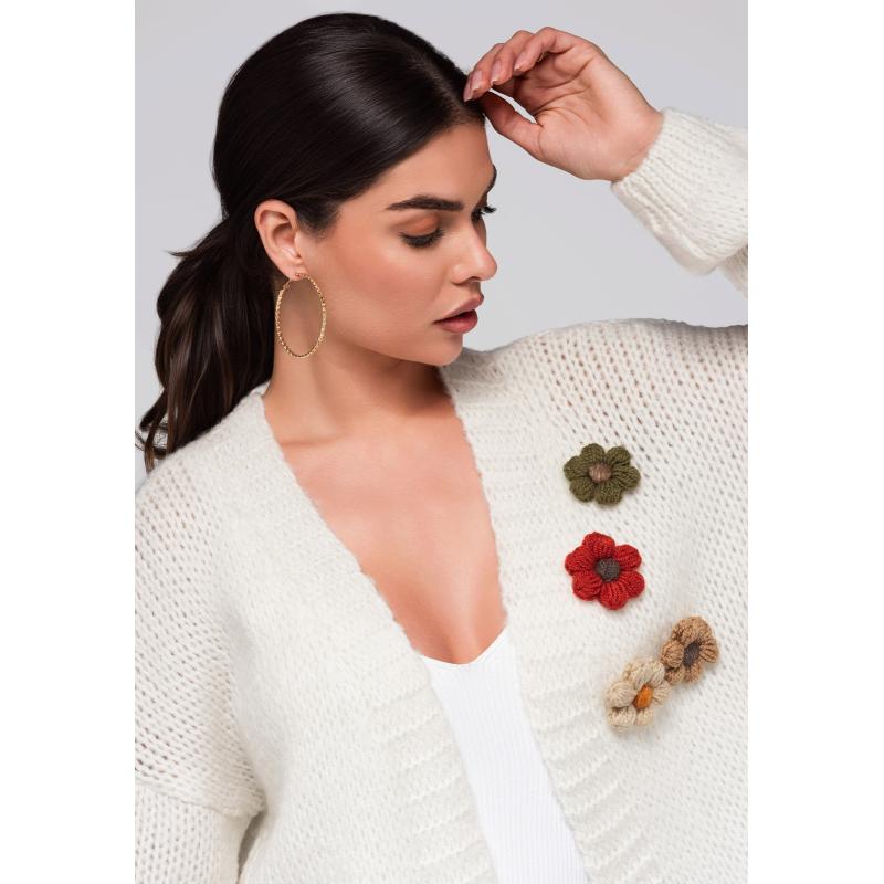 Dámský svetr LW-SWCD-0101 krémový