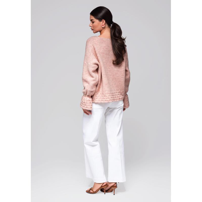 Női pulóver LW-SWCD-0103 - rózsaszín