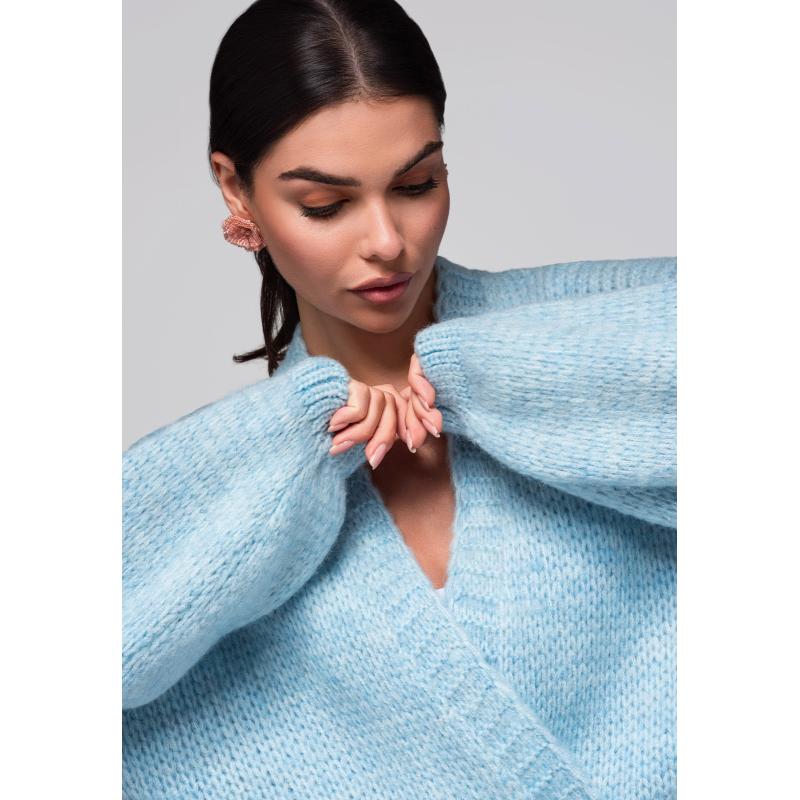 Dámský svetr LW-SWCD-0105 – světle modrý