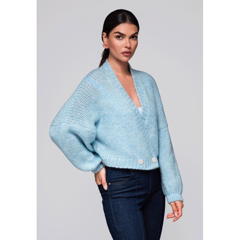 Dámský svetr LW-SWCD-0105 – světle modrý