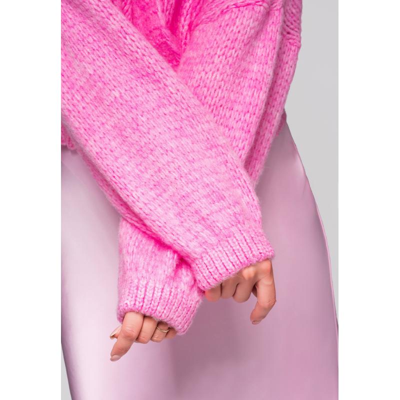 Női pulóver LW-SWCD-0105 - rózsaszín